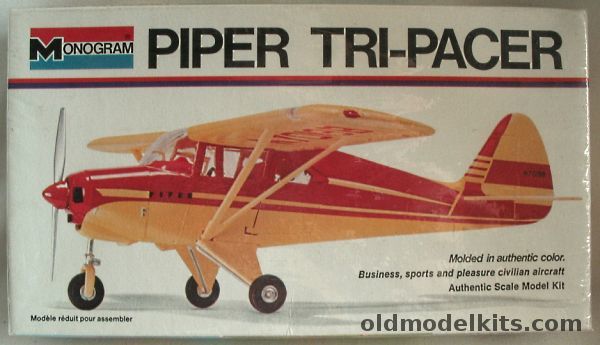 Monogram 1/32 Piper Tri-Pacer Sport Airplane - (Tripacer), 6822 plastic model kit